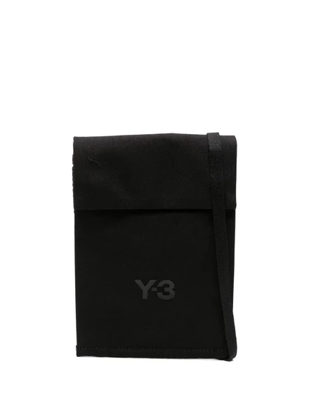 Сумка-мессенджер Y-3 с логотипом, черная