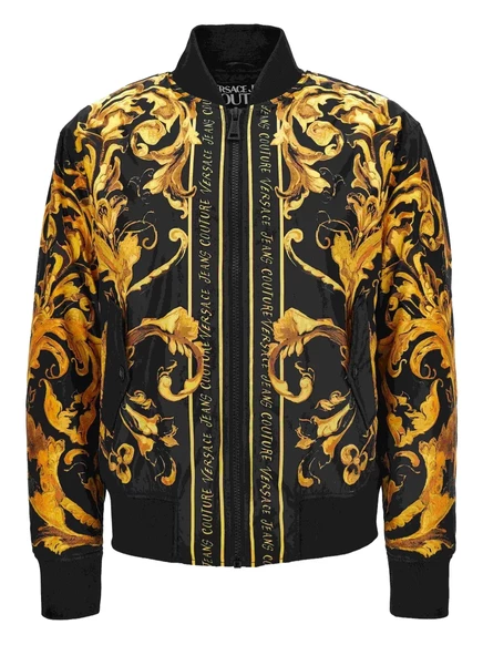 Куртка-бомбер Versace Jeans Couture с барочным принтом black