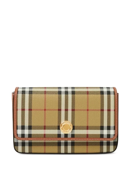 Винтажная клетчатая сумка через плечо Burberry Hampshire neutrals