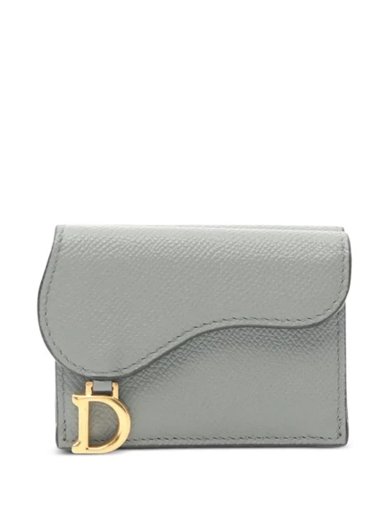 Женский кошелек Christian Dior Pre-Owned Saddle тройной, серый