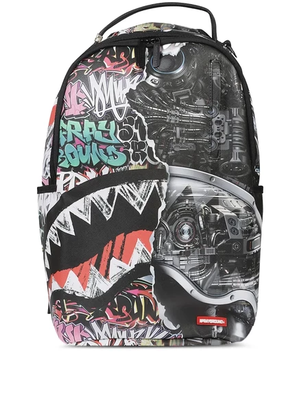 Мужской рюкзак Sprayground Split Cybershark DLXSV, черный