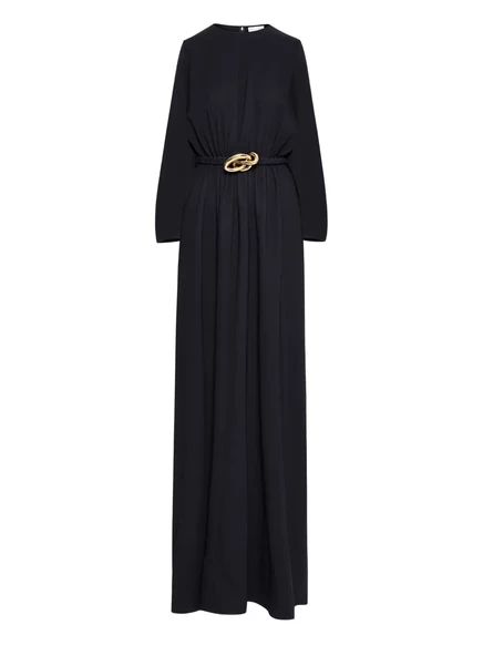 Макси-платье из жоржета Oscar de la Renta blue