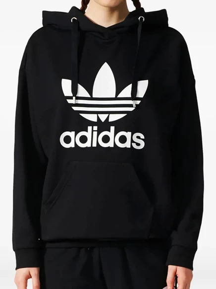 Женское худи Adidas Stadium Trefoil, черно-белое