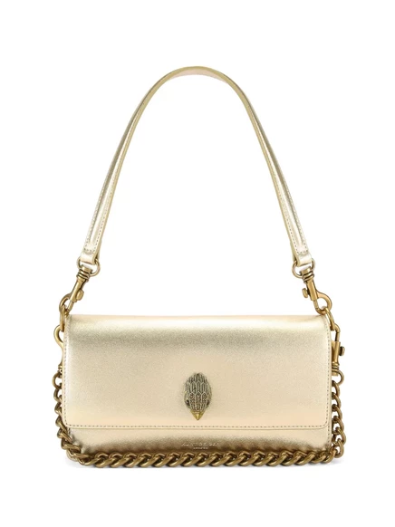 Женская сумка Kurt Geiger Soft Sloane кожаная, золотистая