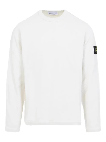 Мужской свитер Stone Island с логотипом, белый