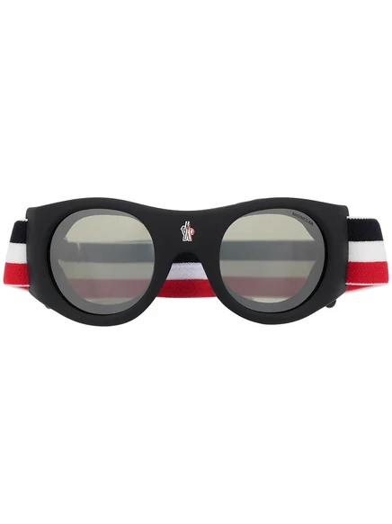 Солнцезащитные очки Moncler Eyewear с круглыми выпученными глазами red