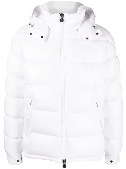 Мужская пуховая куртка Moncler Maya с капюшоном, белая