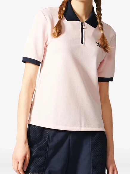 Женское поло Adidas Osaka с коротким рукавом, розовое