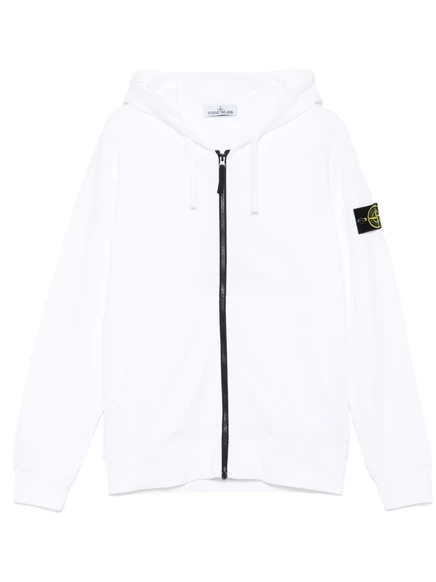 Толстовка с капюшоном и значком Stone Island Compass white