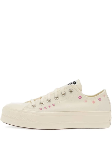 Женские кеды Converse Chuck Taylor платформенные, бежевые