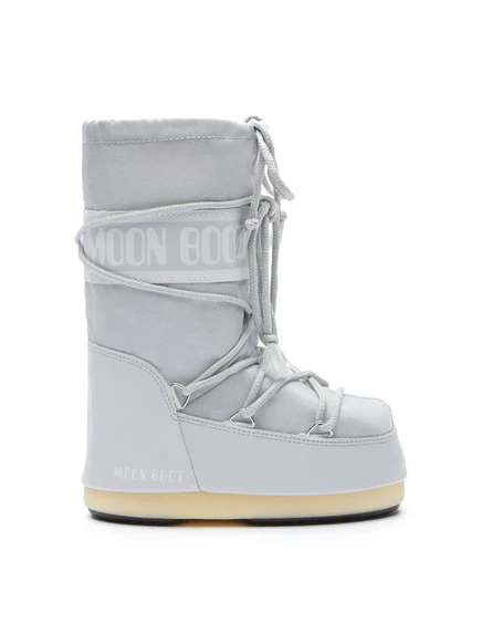 Детские ботинки Moon Boot Kids с логотипом, серые