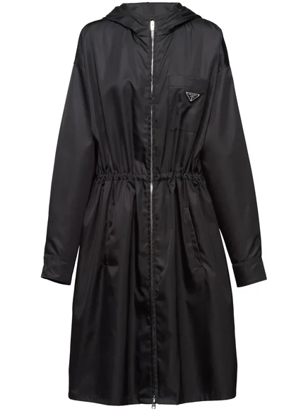 Женский дождевик Prada Re-Nylon, черный