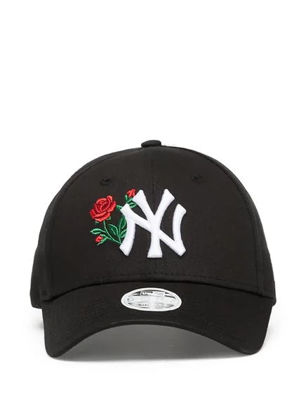 Женская бейсболка new era cap с розой, черная