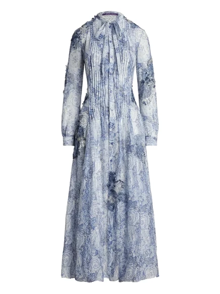 Женское платье Ralph Lauren Collection Hannes макси, светло-голубое
