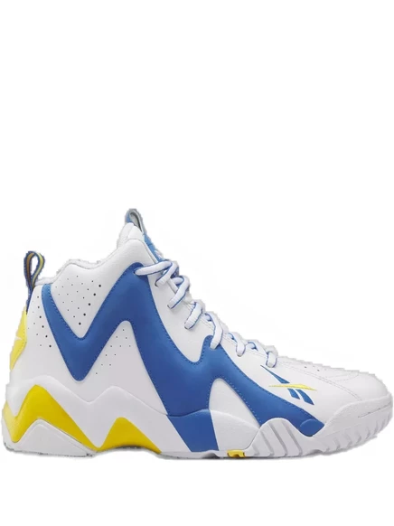 Мужские высокие кроссовки Reebok Hurrikaze 2 NCAA Pack UCLA, бело-сине-желтые