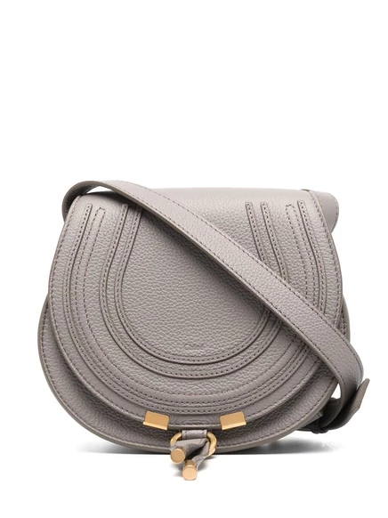 Женская сумка Chloé Small Marcie Saddle, серая