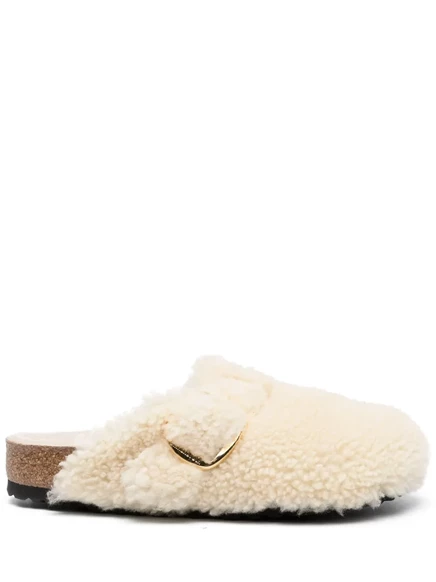 Женские мюли Birkenstock Boston на платформе, кремовые