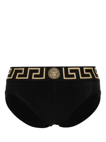 Мужские брифы Versace Greca Border, черные