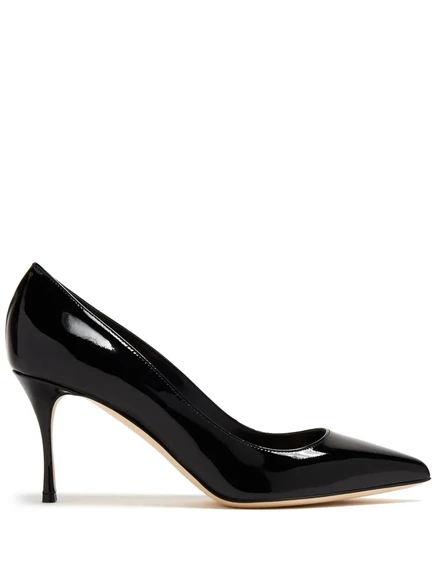 Туфли-лодочки Godiva из лакированной кожи Sergio Rossi 75 мм black