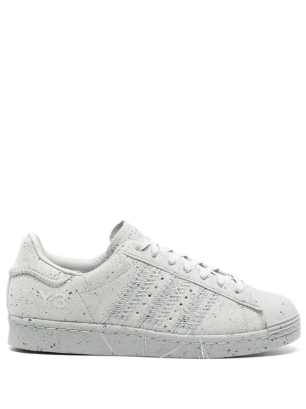 Замшевые кроссовки Y-3 Superstar с открытыми швами grey
