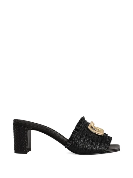 Женские мюли Dolce & Gabbana с бахромой, черные