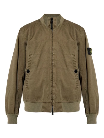 Куртка-бомбер с нашивкой Stone Island Compass-patch green