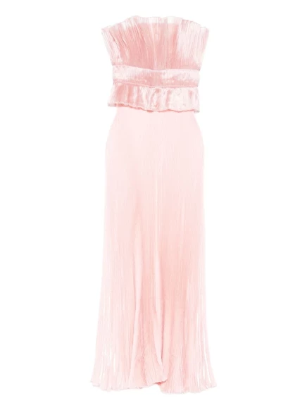 Женское платье L'IDÉE Pleated Ruffled, розовое