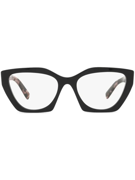 Очки Prada Eyewear в черепаховом панцире-дужки очков black
