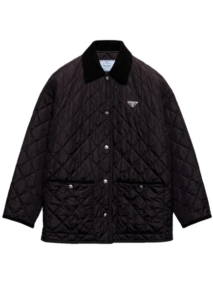 Легкая куртка из нейлона Prada black