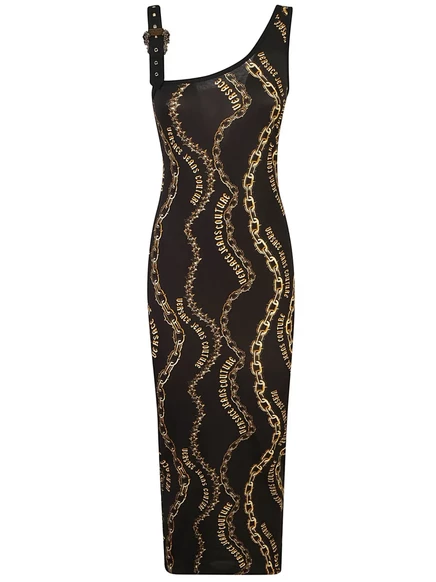 Женское платье Versace Jeans Couture Chain Couture, черное