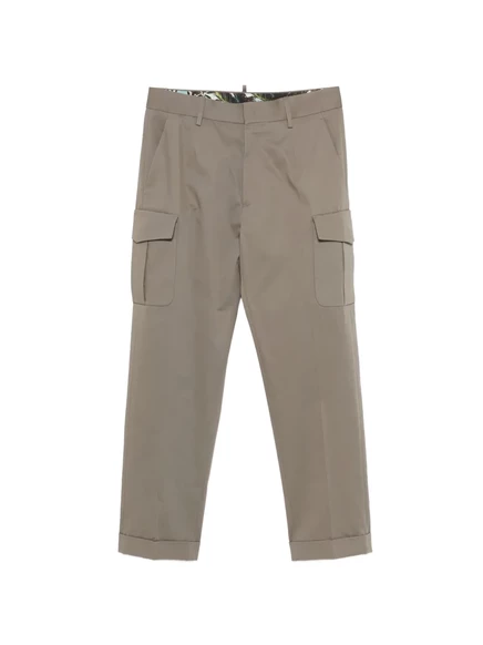 Мужские брюки DSquared2 Monkey Business карго из хлопка, зеленые