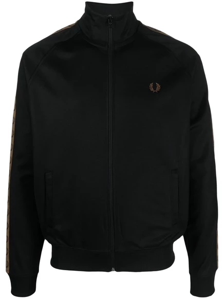 Мужская спортивная куртка Fred Perry Taped, черная/бежевая