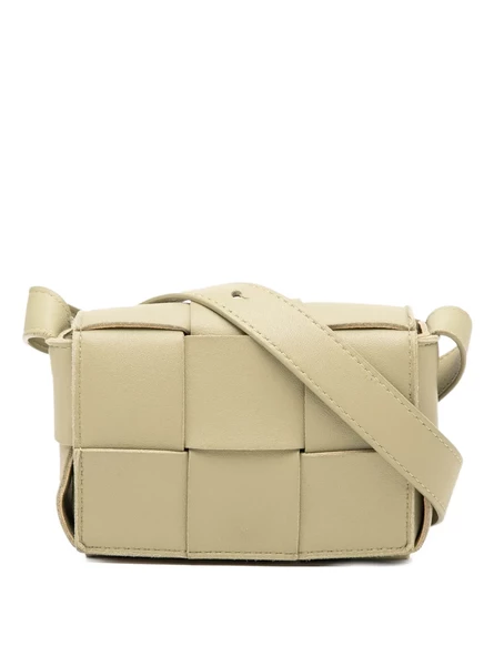 Кассетная сумка через плечо Bottega Veneta 2012-2025, бывшая в употреблении, Candy Nappa Intrecciato