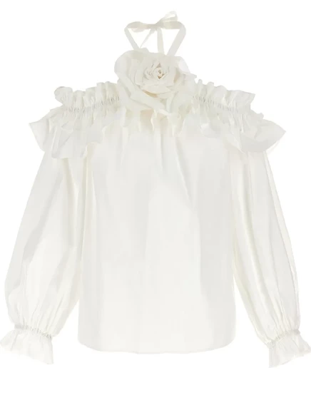 Блузка Carolina Herrera с открытыми плечами