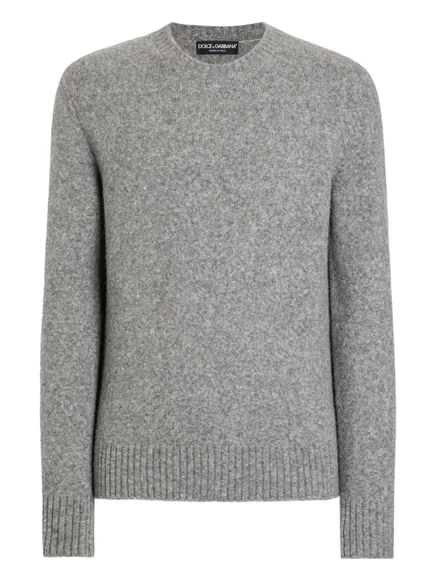 Свитер Dolce & Gabbana с круглым вырезом и длинными рукавами grey