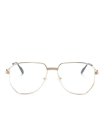 Очки в пилотской оправе Cartier Eyewear gold
