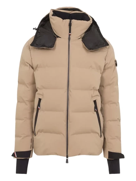 Пуховик Moncler Grenoble с капюшоном neutrals
