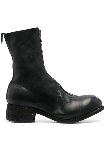 Мужские байкерские ботинки GUIDI на молнии, черные