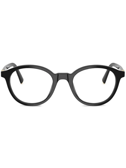 Женские очки Miu Miu круглые ацетатные, черные
