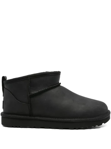 Женские ботильоны Ugg Classic Ultra Mini с мехом, черные