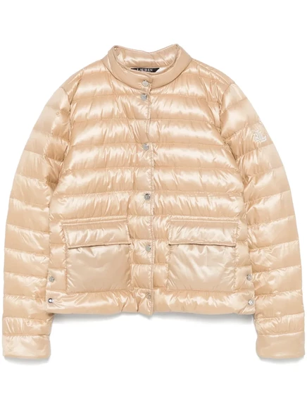 Женская стеганая пуховая куртка Lauren Ralph Lauren, песочно-бежевая