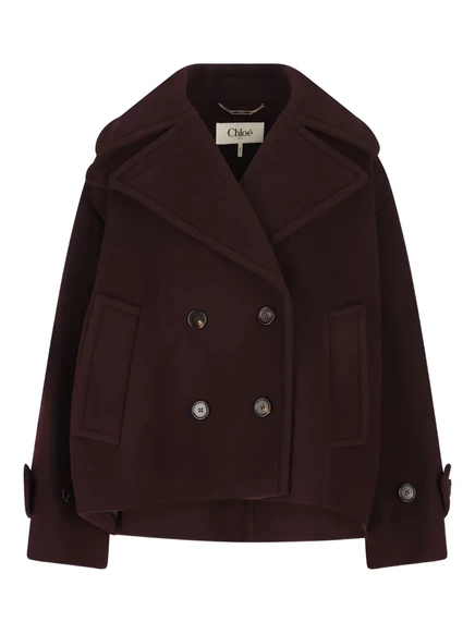 Двубортный пиджак Chloé с длинным рукавом purple