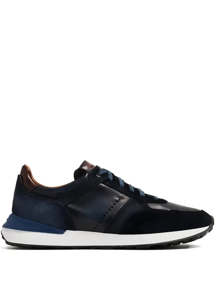 Кроссовки Magnanni из замши с кожаными вставками blue