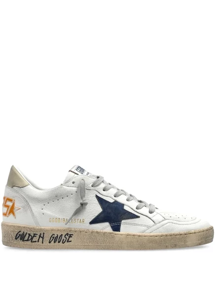 Мужские кеды golden goose ball star низкие, белые