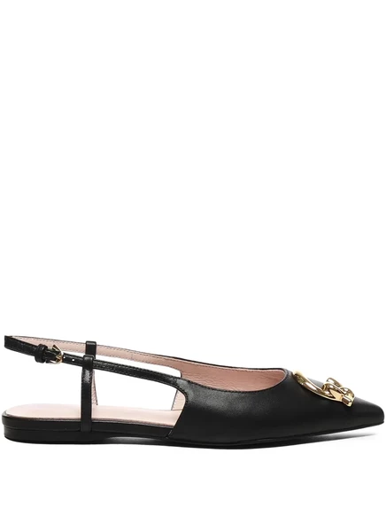Кожаные балетки Coccinelle C-me на плоской подошве black