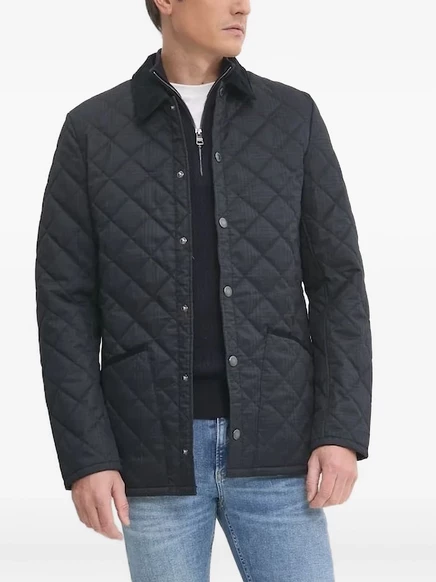 Barbour diamond-стеганая куртка на подкладке blue