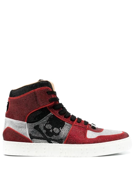 Унисекс высокие кеды Philipp Plein Strass, черные