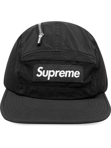 Унисекс кепка Supreme Zip Mesh с логотипом, черная