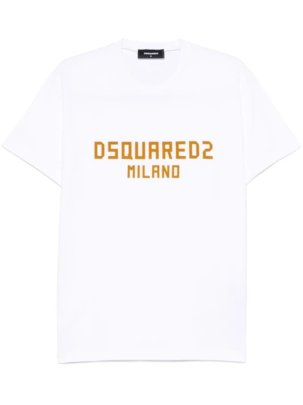 Футболка с флокированным логотипом DSQUARED2 white