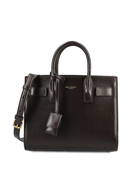 Сумка Saint Laurent nano Sac de Jour с навесным замком brown
